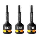 Crosstar 3pc T30 Impact Torx Bit Socket Set, 1/2" Drive CrMo Steel, Long High Impact Star Sockets for Automotive & HeavyDuty Use, Professional Mechanic Tools with Transparent Case