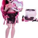 Monster High Self-Scare Secrets Draculaura Doll and Accessories Set with 13 Realistic Surprises Like Working Face Roller and Customizable Mood Board