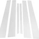 Motoforti Door Pillar Window Trim Anti Scratch Sticker Pillar Posts Door Outer Exterior Cover for Lexus LS 2001-2006 Chrome Silver Tone