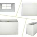 Royal Designs, Inc. Rectangle Hardback Lamp Shade - White, (8x16) x (10x18) x 12
