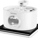 PEKTACO Wireless Cat Water Fountain - Automatic Battery Operated Pet Water Fountain, 95oz/2.8L Rechargeable Cat Water Dispenser with 2 Flow Modes