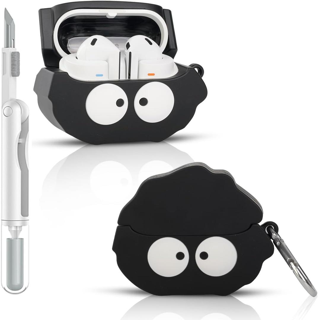 Case for Samsung Galaxy Buds 3/ Buds 3 Pro | Silicone Charging Protective Cover | with Cleaning Kit and Carabiner | Cute Cartoon Skin | Various Styles Earbuds Case for Boys Girl Teen (BKelf)