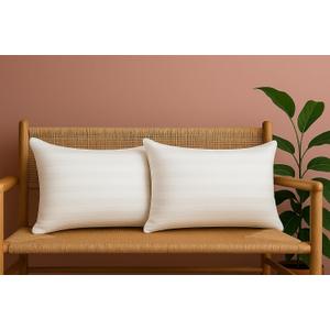 12x20 Throw Pillow Insert (Pack of 2, White), Bed and Couch Pillows Stuffer Hypoallergenic, Lumbar Support Decorative Home Outdoor Pillow Filler (Machine Wash, 2 Pack)