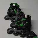 MammyGol Adjustable Inline Skates for Kids Boys Girls Youth with Light up Wheels  (Small - Little Kid (10-13US), Green)