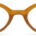 Oval Blue Light Blocking Glasses for Women Men Retro 90s Small Oval Frame Glasses Computer TV Eyeglasses (Dark Brown)