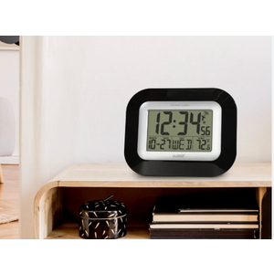 La Crosse Technology Atomic Wall/Table Clock, 7.2inch H x 8.95inch W x 1.2inch D (WT8005UB)