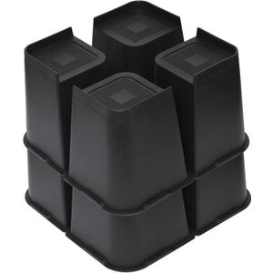 MYMULIKE Bed Risers Heavy Duty, Oversized Furniture Risers, Support Up to 6000 Lbs, Lift 8 inch for Couch, Sofa, Table,Chair (Black 8 Pack, 8 inch)