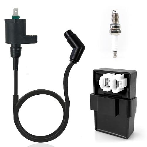 30410-HC4-770 CDI Ignition Coil Spark Plug for HONDA FourTrax 300 TRX 300 1989-1993 FourTrax 300 TRX300FW TRX300 300FW 1990-1993 30510-HC4-000