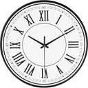 WOOPHEN 12 Inch Silent Wall Clock Battery Powered, Roman Numeral Rustic Luxury Art Wall Clocks for Living Room/Kitchen/Bedroom/Office/Classroom