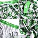 unitop Womens Bathing Boardshorts Swim Shorts Quick Dry with Lining (Small, Green&white)