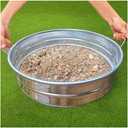 19'' Extra Large Soil Sifter with Handles, Compost Sifter for Gardening, Dirt Sifter,Rock Sifter,Garden Sieve for Compost Dirt Rocks Pellet Gravel Sand Leaves,Garden Tool 19" x19"x4.3" with 1/4" Mesh