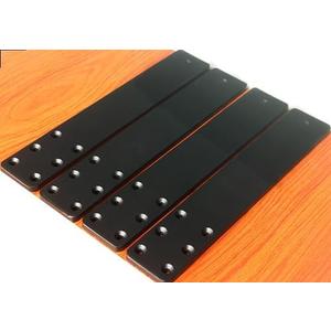 4 Pack L14 x W 2.5" 10mm Thick Hidden Countertop Support Brackets, Straight Steel Countertop Support Brackets Solid Floating Shelf Bracket for Countertops Frosted Black