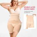Nebility Womens' Tummy Control High Waist Trainer Body Shaper (US, Alpha, Large, Regular, Regular, Beige-Mid Thigh)