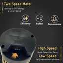 2.0HP Energy-Saving 230V Two-Speed Pool Pump for In/Above Ground Pools, 6600 GPH Self-Priming Pool Motor with 1.25" & 1.5" & 2.0" Adapters