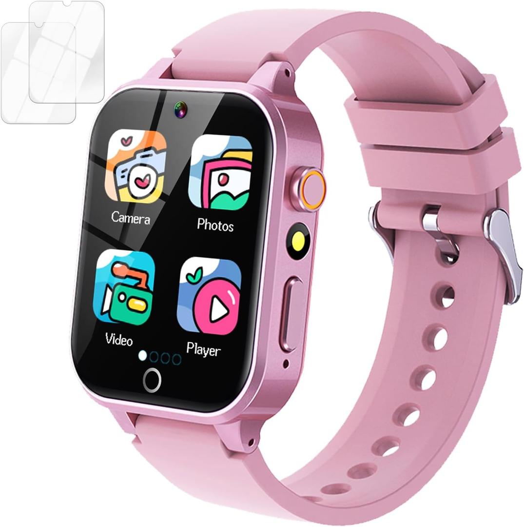 Kids Smart Watch Girls Gift for Girl Aged 6-12, HD TouchScreen Kids Watch with 39 Games Video Camera Music Pedometer Audiostory Learn Card Educational Toys Birthday Gifts for Girls Ages 5 6 7 8 9