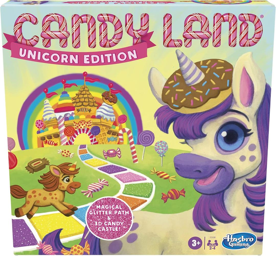 Hasbro Gaming Candy Land Unicorn Edition Preschool Board Game | Back to School Gifts for Kids | Classroom Toys | Ages 3+ 