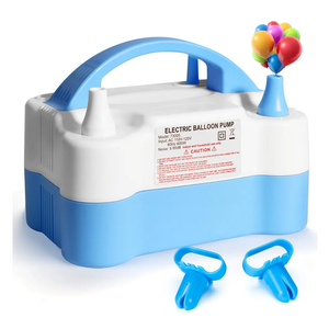 Balloon Pump Electric, Portable Automatic Dual Nozzle Inflator 110V 600W with Tying Tools for Birthday Gender Reveal Baby Shower Balloons Party Decorations