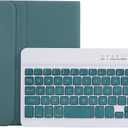 iPad Keyboard Case for iPad mini 2 3 4 5 with Detachable Keyboard and Pen Holder, Slim Smart Auto Sleep/Wake Cover Case (Deep Green)