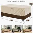 Vailge Rectangular/Oval Patio Table Cover, Heavy Duty and Waterproof Outdoor Lawn Patio Furniture Covers (Beige&brown, 42"Lx24"Wx16"H)