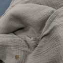 Queen Sheet Set Cotton Bed Sheets Gauze 4 Pcs Grey Queen Sheets Set 16" Deep Pocket Sheet & Pillowcase Sets Boho Muslin Queen Sheets Soft Queen Bedding Sets for All Season