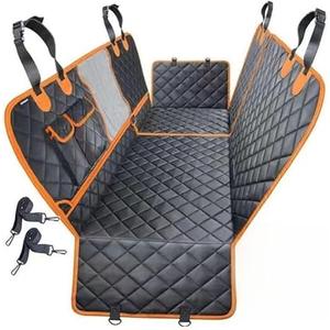 M/P Dog car seat Cover for Pets 100% Waterproof Seat Cover Hammock with Mesh Window 600 D Heavy Duty Scratch Proof Nonslip Durable Soft Back seat Cover for Cars Trucks and SUVs seat Covers