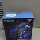 BENGOO G9000 Stereo Gaming Headset for PS4 PC Xbox One PS5 Controller, Noise Cancelling Over Ear Headphones with Mic, LED Light, 7.1 Surround Sound, Soft Memory Earmuffs for Nintendo Xbox Series X|S (Blue)