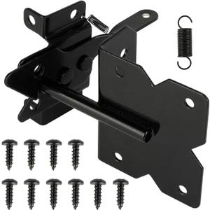 5-1/2" Mini Self-Locking Gate Latch for Wooden Fence,(Door Gap 0.7in),Stainless Steel, Post Mount Automatic Gate Lock Gravity Door Latch Hardware for Outdoor Garden, Metal Gates Vinyl Fence