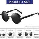 GYsnail Make the world clear Outdoor Steampunk Sunglasses For Men, Round Gothic Shades Women, Fashion Cool Protective Eyewear