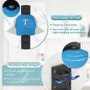 Hat Organizer for Baseball Caps (2-Pack), Strong Adhesive Hat Rack for Wall, Multi-layer Hat Hooks Storage for 18 Hats, Hat Holder Hanger for Door, Bedroom, Closet - Black