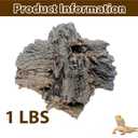 Reptiles Cork Bark Bits Substrate,1 LB Terrarium Bark Bedding Bulk for Geckos Snake Isopods Bearded Dragon Spiders Lizard Tarantula Hermit Crabs