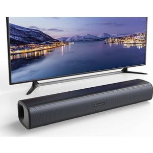 RIOWOIS Sound Bar for Smart TV, Soundbar for TV with Bass Reflector and Easy Set up, Home Audio Surround Sound System for TV PC Projector, Wall Mountable