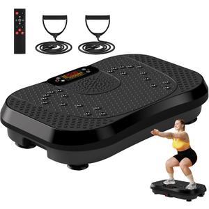 SoftGym Vibration Plate Exercise Machine for Lymphatic Drainage & Fitness
Quiet Heavy Duty 450lbs Capacity Platform, 120 Speeds Shake Machine with Resistance Bands for Home Muscle Activation