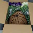 2 Set Artificial Outdoor Flowers with Hanging Baskets,24 Pcs UV Resistant Faux Petunias Flowers with Hanging Planter for Front Door Porch Spring Outside Decor (2, White,Yellow,Purple,RedViolet)