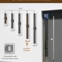 EDISHINE 2 Pack Modern Outdoor Wall Lights Dimmable, 39.3" Rectangular Outdoor Wall Sconce, 3CCT, Iron & PC, IP65 Waterproof, Long Front Porch Light for Patio, Yard, Oil Rubbed Bronze, 39.4 IN