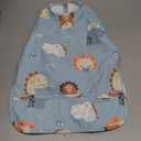 Waterproof Smock Baby Bibs for Eating (Boy or Girl 6-24 Months) - Toddler Long Sleeve Bib for Baby Led Weaning (01 - Babysaurus (1 Pack))