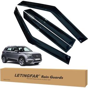 Window Visors Rain Guards for Hyundai Venue 2020 2021 2022 2023 Accessories, Wind Deflectors Vent Shades for Hyundai Venue