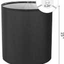 Large Tall Drum Lamp Shades Set of 2 Black Linen Lamp Shade 1415IN(Spider) Morden LampShades for Table and Floor Lamps Handcrafted Lampshade, Easy Assembly