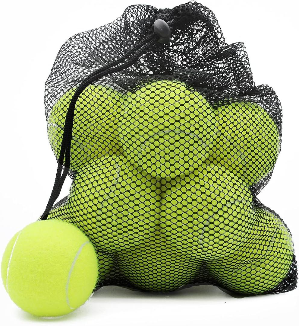 Magicorange Tennis Balls, 12 Pack Advanced Training Tennis Balls Practice Balls, Come with Mesh Bag for Easy Transport, Good for Beginner Training Ball (Green)