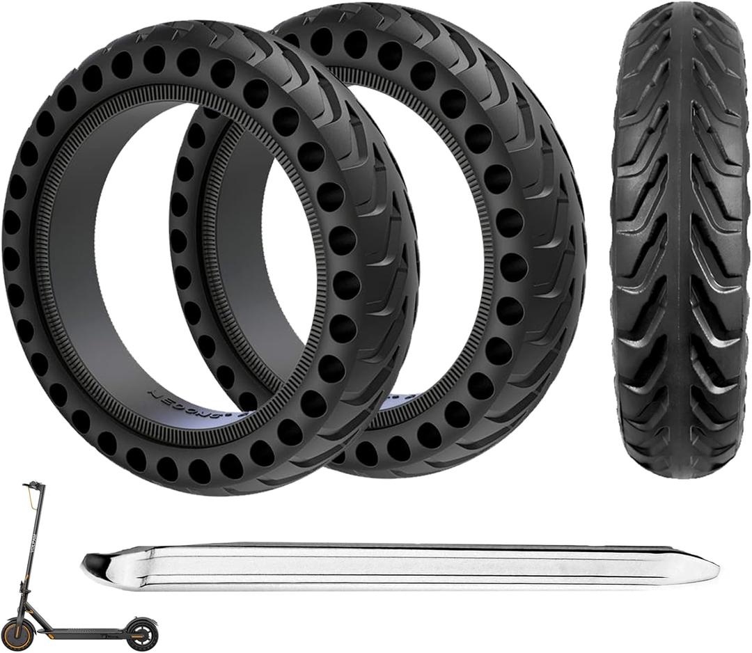 8.5x2 Inch Electric Scooter Solid Tires, 50/75-6.1 Rubber Replacement Wheels for Gotrax GXL V2/XR/APEX & Xiaomi M365/M365 Pro/1S/Pro 2 & All 8.5" Scooters, Never Puncture (2PCS)