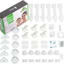Baby Proofing Kit 44 Pack Child Proof Essentials Set with Magnetic Cabinet Locks, Corner Protectors, Outlet Covers & Adjustable Safety Straps - No Drill Baby Safety Products for Home