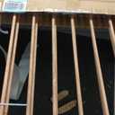 Babelio 34" Extra Tall Baby/Dog Gate with No Threshold Design Walk Thru Door, 26-43" Auto Close Safety Gate for Babies, Elders and Pets, Fits Doorways, Stairs, and Entryways, Brown Wood Pattern