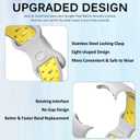 Miimall Compatible for Google Pixel Watch 4(2025) 3 2 1 41mm Bands, Soft Silicone Waterproof Sport Wristband Strap Band for Google Pixel Watch 4/3/2/1 for Women Men (Large, Grey-Yellow)