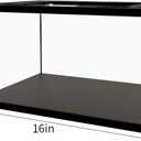 Reptile Glass Tank 16"x11"x9" Terrarium with Top Opening and Screen Ventilation for Leopard Gecko,Lizard,Hermit Crab,Snake,Spider,Frog,Bearded Dragon,Turtle with Feeding Tongs