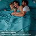 Bedsure Full Size Bed Sheets, Cooling Sheets, Rayon Derived from Bamboo, PureWoven, Breathable & Soft, Deep Pocket Up to 16 Inches, Hotel Luxury Silky Bedding for Hot Sleepers, Turquoise