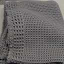 RESARE Waffle Bathroom Runner Rugs, Super Absorbent Bath Mat Non Slip Washable Quick Dry, Upgraded Ultra Soft Boho Bath Rugs with Tassels for Hallway Bedroom Laundry Room, 2'x6'(24"x72"), Dark Grey