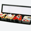 Dunzoom 8 Pack Xmas Letter Boxes for Christmas Gift Wrapping Xmas Letter Shaped Empty Flower Gift Box Fillable Christmas Party Favors Candy Presents Packaging (Black,Clear Lid)