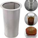Cold Brew Coffee Filter for Wide Mouth Mason Jar, Food Grade 304 Stainless Steel, Ultra Fine Mesh, Tea and Fruit infuser, Iced Coffee Maker, Iced Tea Maker, Cold Brew Coffee Maker