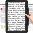4× Large Page Magnifying Glass for Reading, Full-Page Viewing Area Magnifier Handheld Lightweight Magnifier for Reading Seniors and Low Vision Person Black