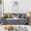 STACYPIK Anti-Scratch Waterproof Couch Cover for Sectional,Thick Non Slip 4-Layer Morandi Gray Sofa Cover for 3 Cushion Couch, L Shaped Sofa Cover Sofa Slipcover,Washable Furniture Protector-71X150IN