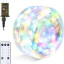 Joiedomi 600 LED Christmas Lights Outdoor,197 FT Multicolor Christmas Tree Lights with 8 Modes Timer, PVC Clear Wire String Lights with Reel for Indoor Outdoor Holiday Xmas Eve Night Decorations